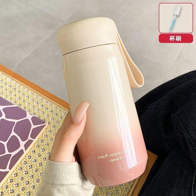GMSH DESIGN STUDIO 316不鏽鋼保溫杯 簡約泡茶水杯, 米色, 1個