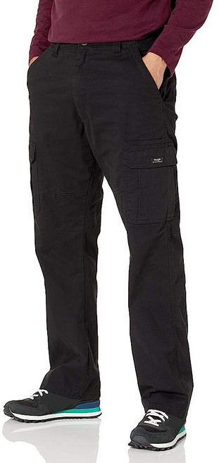 Wrangler Authentics 남성용 릴렉스 핏 스트레치 카고 팬츠 그린 브라운 카모 40 x 29