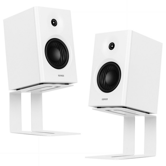 몬스터픽스 스피커 스탠드 받침대, 화이트2개 1세트