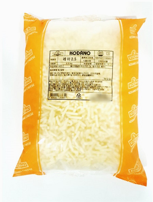 코다노 레이 모짜렐라치즈 피자치즈, 2.5kg, 3개