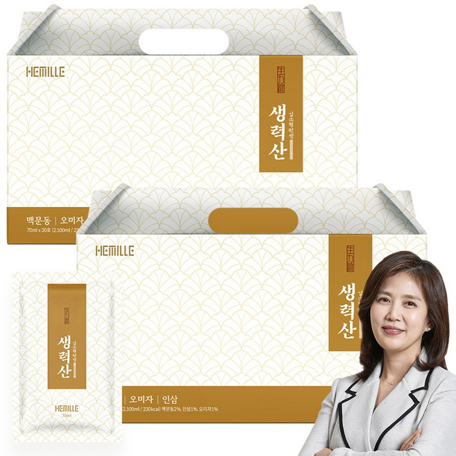 김소형 원장 국산 볶은 맥문동 진액 환절기 생력산, 60개, 70ml