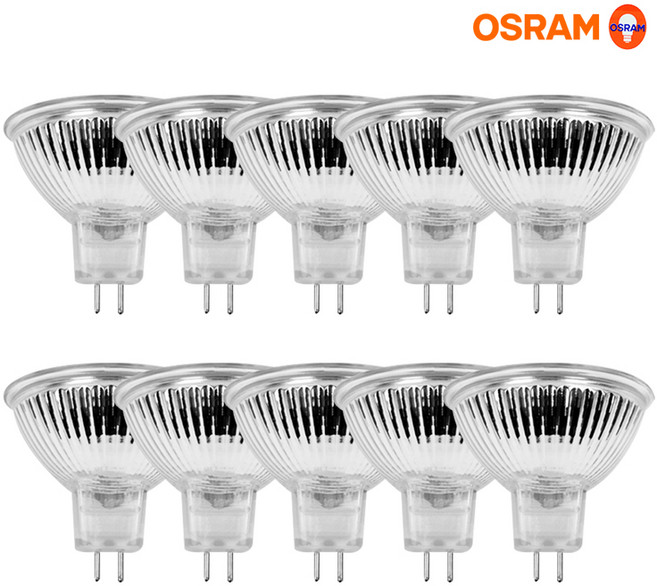 오스람 MR16 할로겐 전구 50W, 전구색, 10개