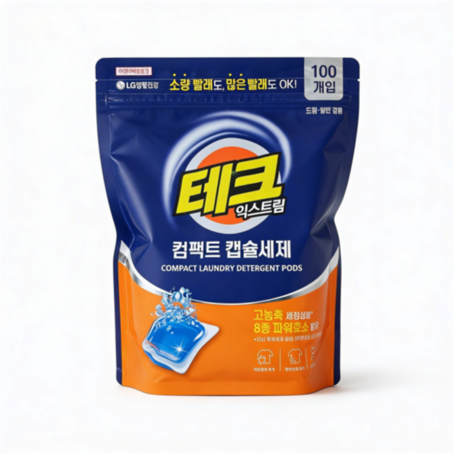테크 익스트림 컴팩트 캡슐세제 100입, 100개입, 1세트