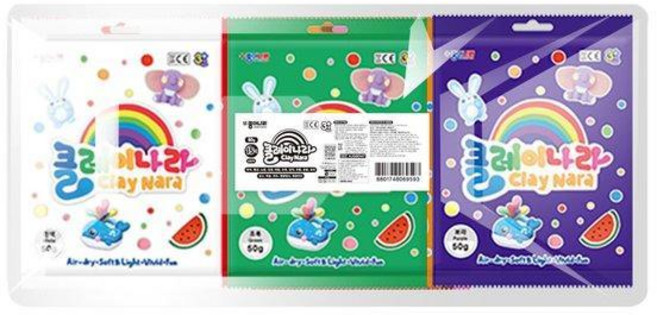 종이나라 클레이나라 50g 15색 세트 (실링백), 1개