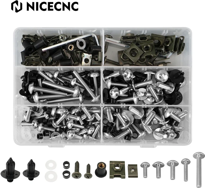 253pcs 오토바이 페어링 볼트 키트 BMW S1000RR S 1000 RR 2009 2010 2011 2012 2013 2014 2015 2016 2017, 03 은, 01 빠른