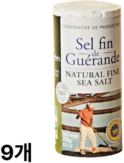 게랑드 가는 토판 천일염, 250g, 9개