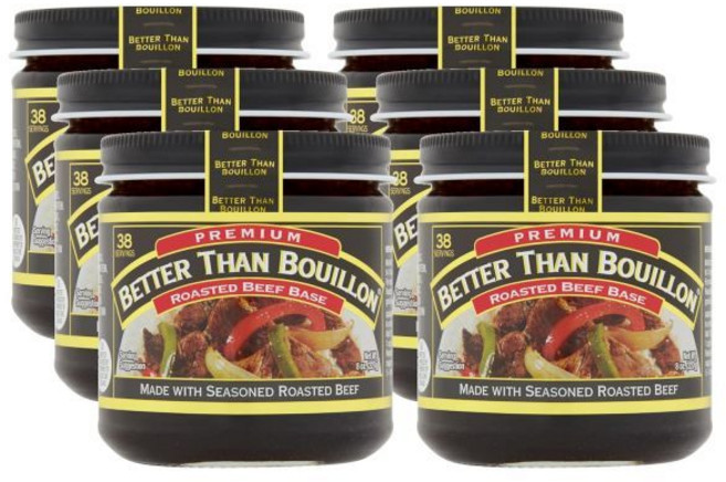 베터 댄 부용 로스트 비프 베이스 양념 비프로 만들어진 블렌더블 풍미 향상용 병당 38인분 8온스 6개 묶음, 소고기, 1.33 온스 (6팩)