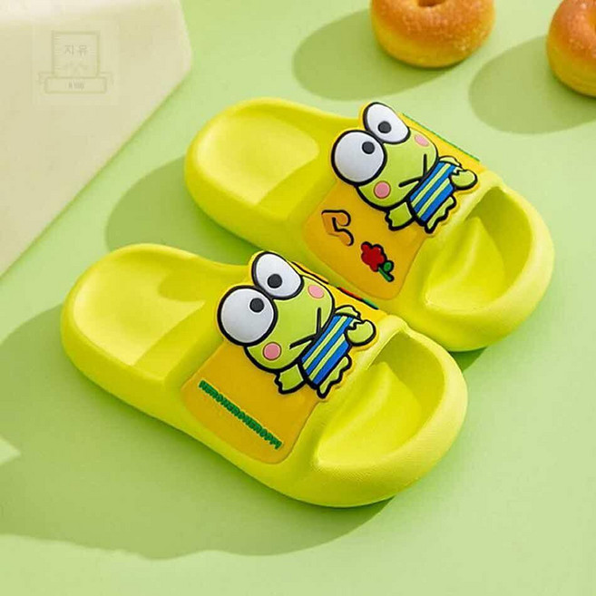 스토어-소유 아동실내화슬리퍼 산리오 케로피 투톤 캐릭터 실내 슬리퍼