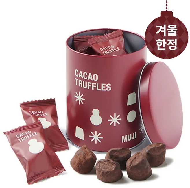 [또또샵] 무인양품 (MUJI) 기프트캔 카카오 트러플 카카오닙스, 1개, 98g - 쿠팡