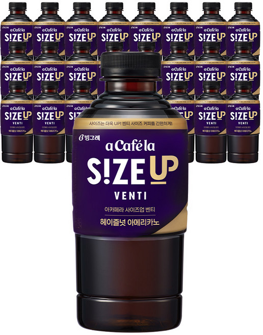 빙그레 아카페라 사이즈업 벤티 헤이즐넛, 24개, 600ml