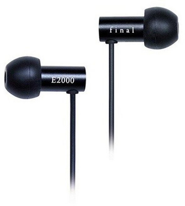 Final E2000 耳道式耳機 黑色 附收納袋, 黑