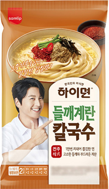 삼립 하이면 들깨계란 칼국수, 3개, 390g