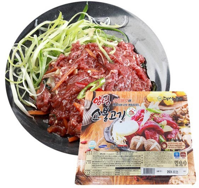 엄마손 고추장 양념소불고기-900gx1팩(상황버섯함유) 불고기, 900g, 1박스