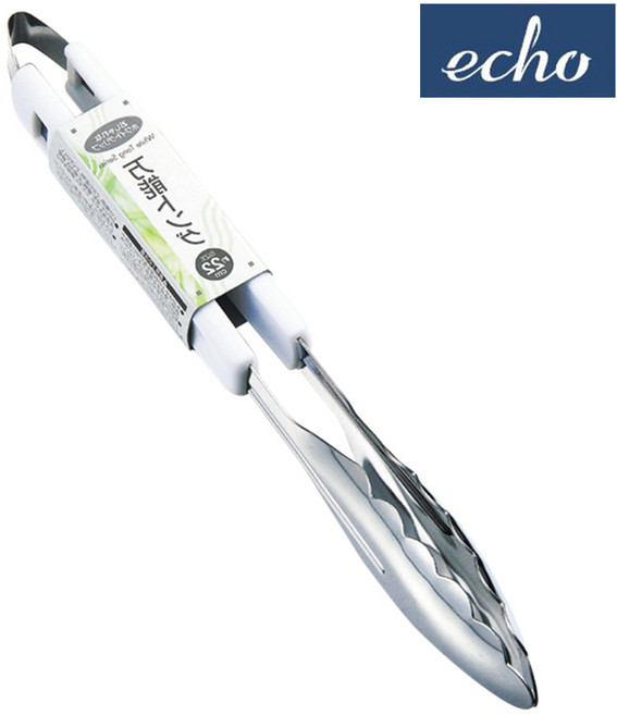 일본 에코 다용도 화이트 꽃잎 집게 22cm (0321-401) 서버 샐러드 빵 고기 튀김 요리, 1개, 본상품