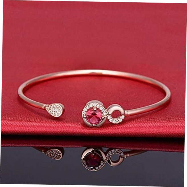 정장팔찌 여성 뱅글 큐빅 루비서클 팔찌