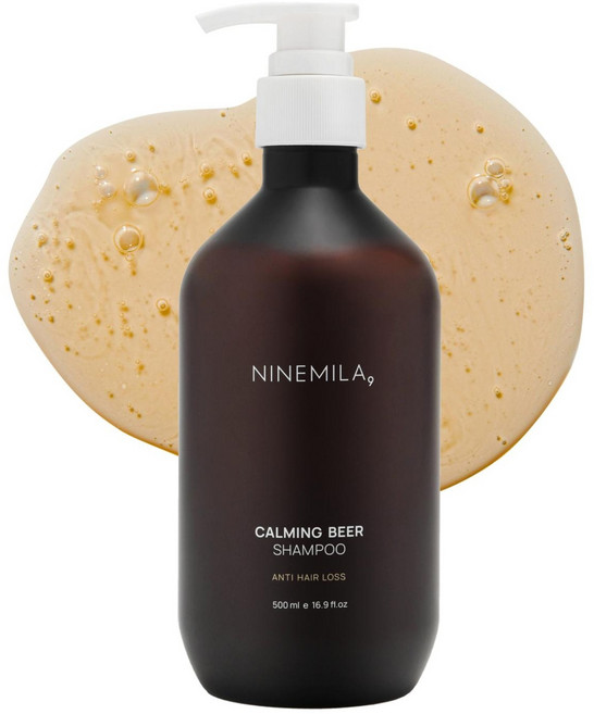 NINE MILA 啤酒酵母防脫髮洗髮乳, 500ml, 1組