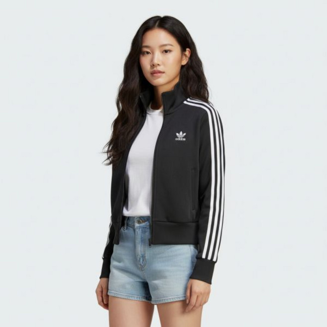 아디다스 파이어버드 니트 탑 - 블랙 IY7278