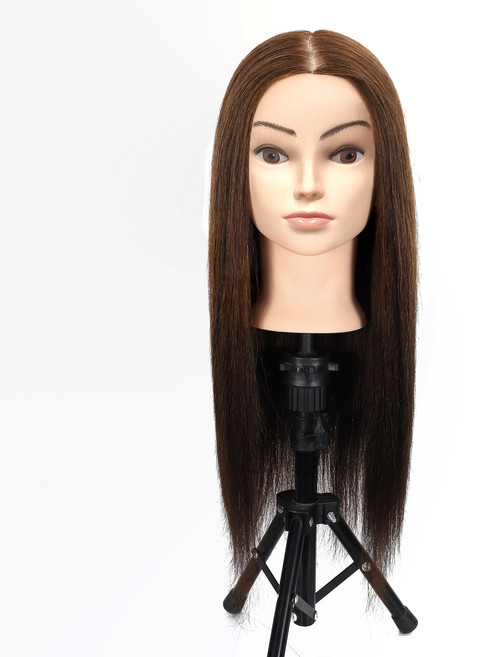 {초이스}연습용 통가발 70% 인모 50.8cm 브라운 (CHO-C20_메이크업), 1개, CHO-C20