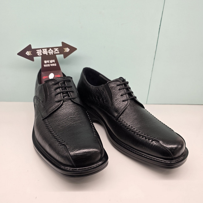 에스콰이아 명품 남성구두 볼편한 광폭 컴포트 세미 정장구두 판매베스트 쎄미드레스 비지니스정장 쿠션까래 적용 미끄럼 방지용 논슬립창 적용 PFDSHD314BK-78