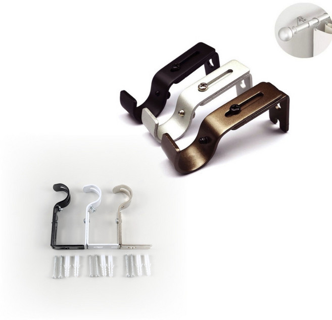 엔틱 각도 길이 높이 조절 고급 커튼봉 커텐봉 압축봉 브라켓 걸이 후크 장식 거치대 봉 홀더 거실 원룸 꾸미기, 엔틱블랙