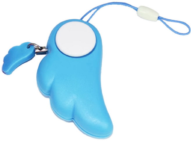 MORI百貨 天使警報器 防狼警報器 防身器 防盜器 隨身警報器, 1個, 藍色