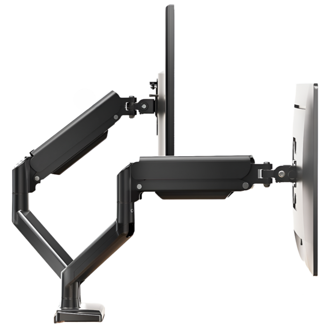 에임엑스 벡터 듀얼 모니터암, 1개, 블랙
