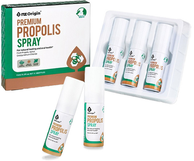뉴질랜드 프로폴리스 스프레이 15ml 3병x2박스 뿌리는 구강 청결 입냄새 제거 도움
