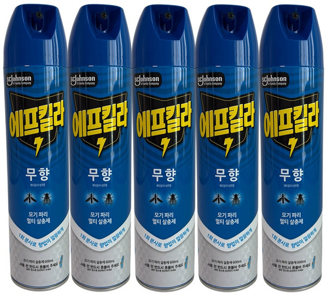 에프킬라 에어졸 수성 무향 600ml 5개
