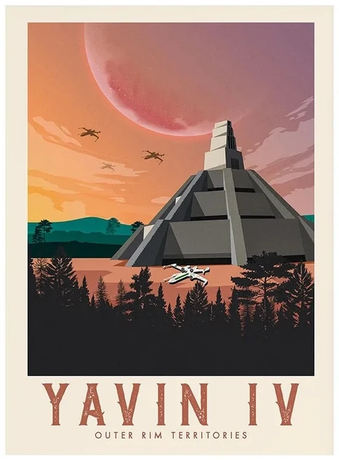 Tatooine Endor 풍경 캔버스 페인팅 빈티지 아트 여행 영화 전쟁 벽 사진 홈 데코, 05 20cmX30cm Frameless, 04 7, 1개