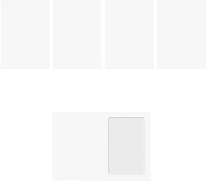 세우세 고급 종이액자 카드형, 5개, 화이트