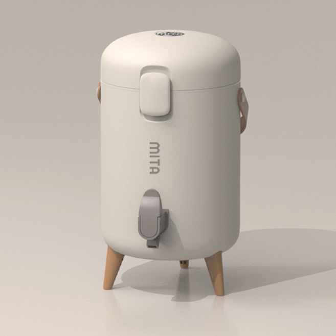 국내생산 감성캠핑 대용량 쿨러 디스펜서 워터저그 3.4L, 1개, 베이지