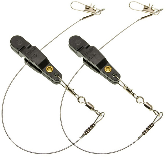 2pcs 낚시 라인 릴리스 스냅 클립 해양 플레너 다운 리거 파워 부품 액세서리, 02 Black, 01