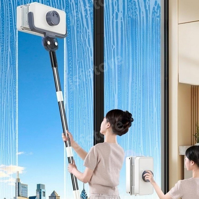 유리창닦이 유리창걸레 청소기 자석 걸레, 기본형 유리창 두께 8-35mm, 1개