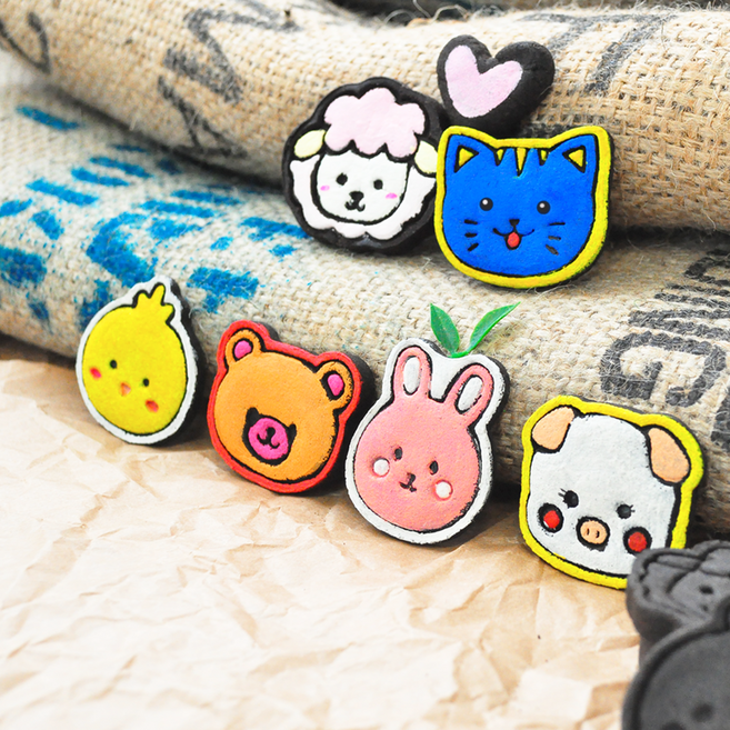 내꾸야 커피박 냉장고자석 만들기 4인용 업사이클링 키트, 젯소추가옵션(2인1개추천,단독 구매 불가)