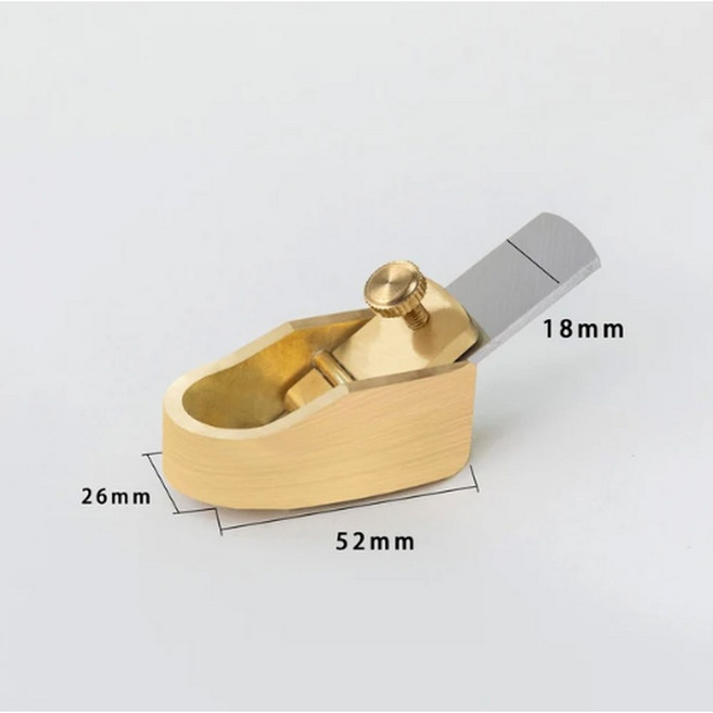 다양한 크기의 구리 황동 볼록 평평한 바닥 바이올린 가장자리 평면 대패 목공 커터 푸시 수공구, 01 Convex Bottom 18mm, 1개