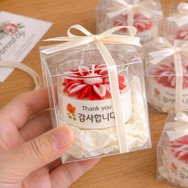 스승의날 센스있는 선물 시들지 않는 카네이션 캔들 답례품, 1개, 22g, 플라워향