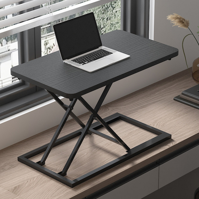 히트그램 모션데스크 높이조절 스탠딩 컴퓨터 책상, 블랙