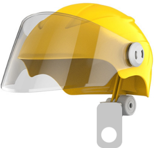 킹콩 오토바이 거치대 핸드폰 햇빛 빗물 가리개, 1개, 옐로우