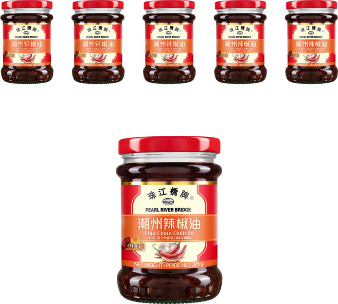 PRB 매운 치우챠우 칠리오일(고추 16% 함유), 6개, 205g