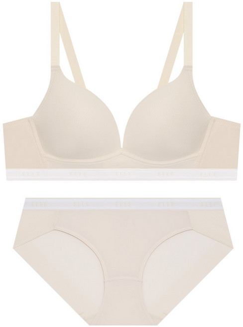 엘르이너웨어 에어로쿨 컴포트핏 노와이어 브라 팬티 세트 - 스킨
