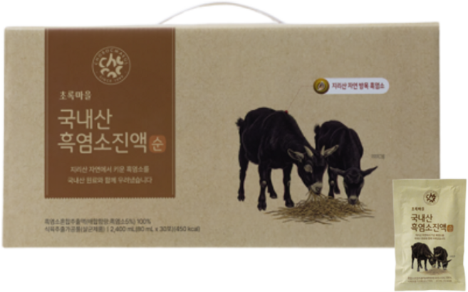 (초록마을) 국내산 흑염소진액, 3개, 80ml