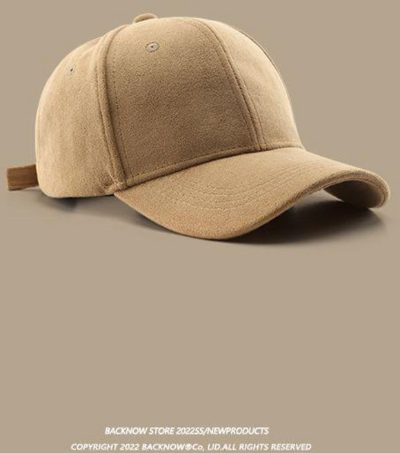 羊羔絨棒球帽秋冬保暖帽子純色鴨舌帽 副廠商品