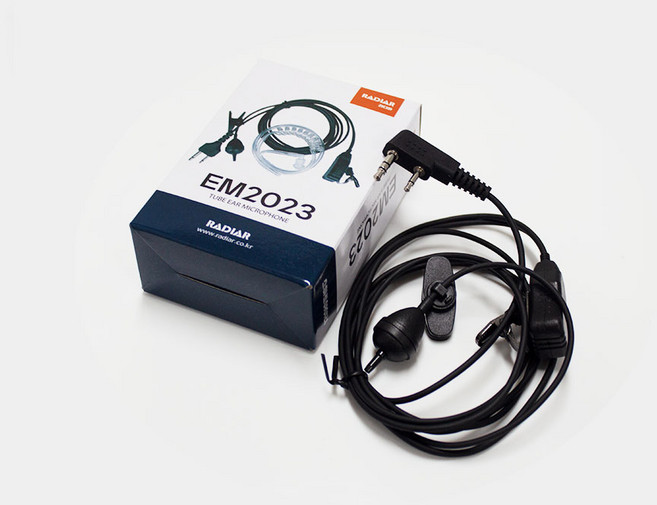 라디아 민영정보통신 MPD-568용 라디아 EM2023 경호 이어마이크 E타입 이니어 무전기이어폰, 1개