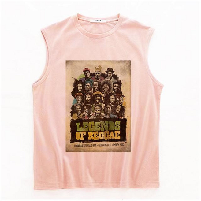 남자 오버핏 헬스 나시 민소매 밥 말리 티셔츠 4