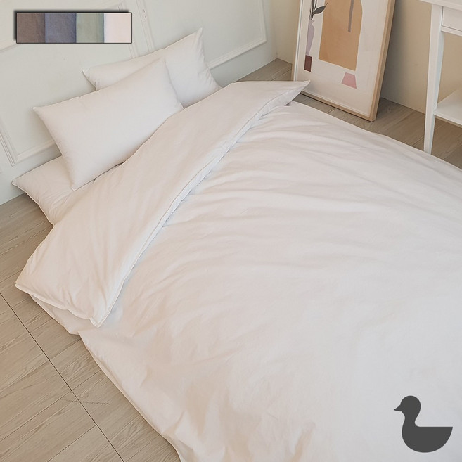 꿈자리 구스이불커버 240x240, 이불끈 : 5m, 1. 화이트(커버단품)