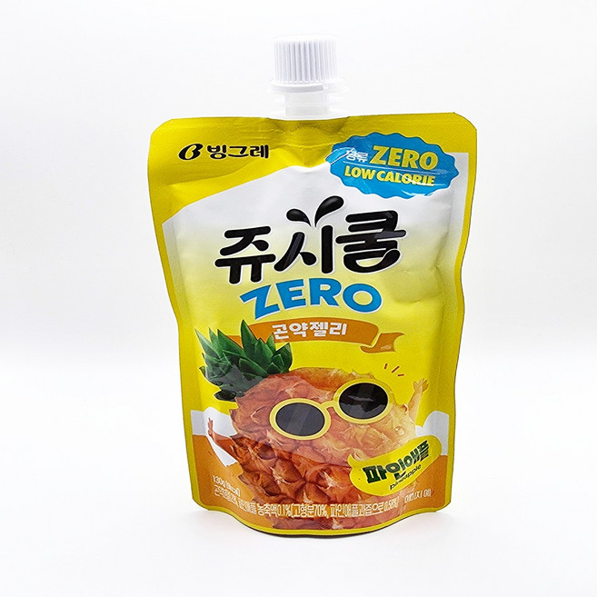 빙그레 쥬시쿨 제로 곤약젤리 파인애플, 130g, 30개