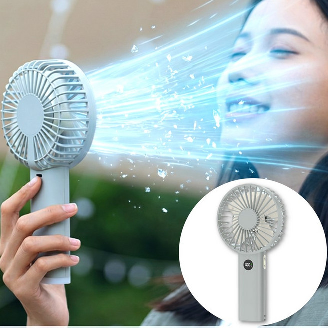 라워스 초저음량 강력바람 100단조절 손선풍기, 라이트 그린, LWS401