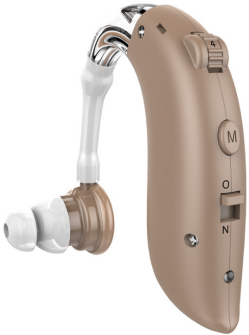 Hearing Aids 음성증폭기 노인보청기 귀걸이형, 1개