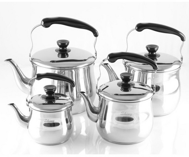 퀸센스 샤이니 인덕션 주전자 1.5L/3L/5L/7L 4종 모음 스텐 3중바닥 구조, 3L, 1개, 실버