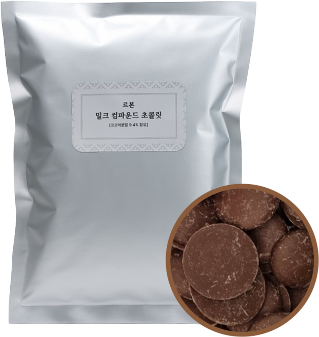 푸드길 르본 밀크 코팅 컴파운드 초콜릿, 1kg, 1개